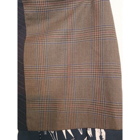 Erica Rose Handmade Los Angles Skirt Womens 6 Black Patchwork Twee Flare Mini - Picture 9 of 13